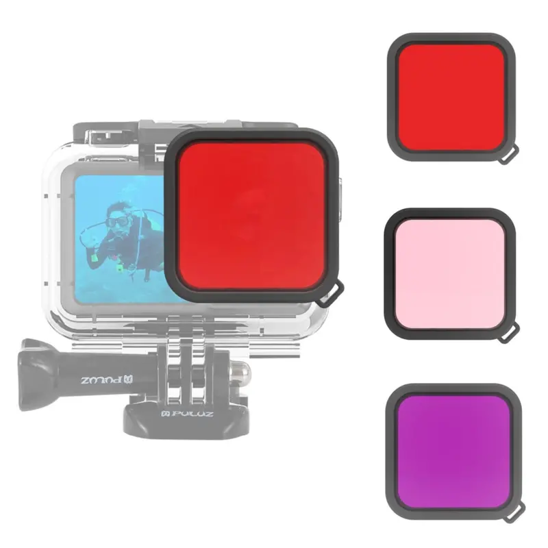 For Dji Osmo Action Camera Puluz Housing Diving Color Lens Filter Accessories For Underwater Photography Tourist 1