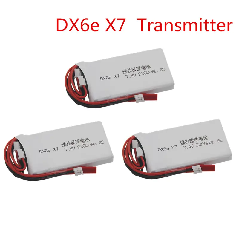 For Taranis Q X7 Dx6e Dx6 Transmitter Remote Controller Spare Part 7.4V 2S 2200Mah 8C Rechargeable Lipo Battery 1