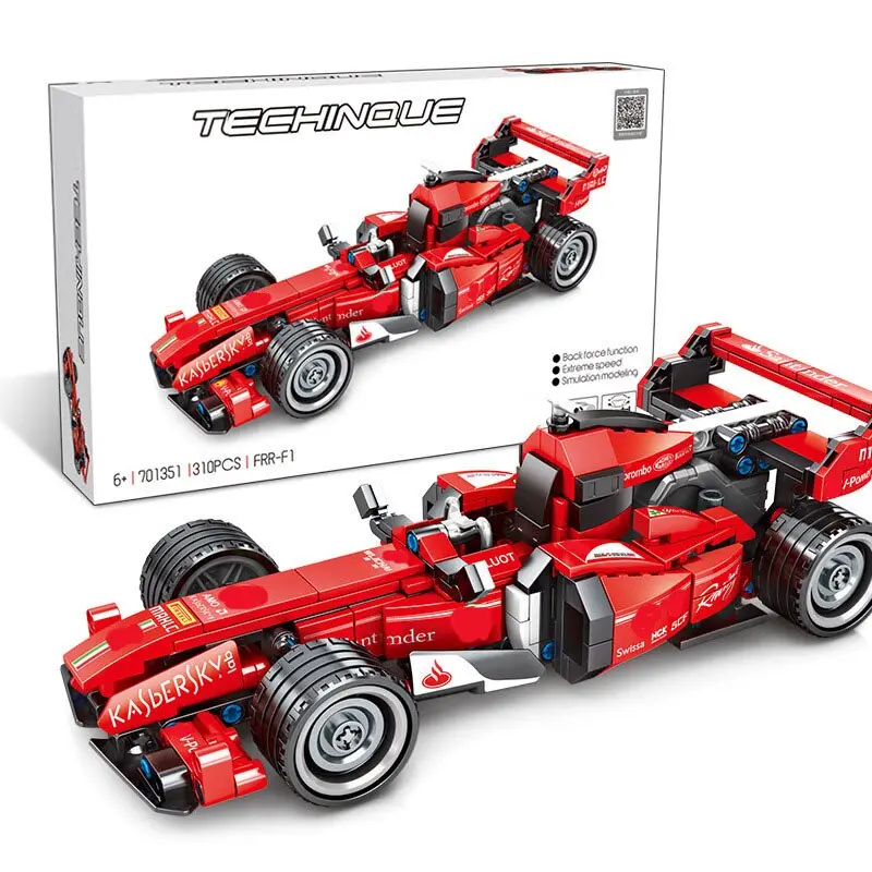 Formula F1 Racing Compatible Legoing Boys Diy Educational Assembled Sports Car Model Kit Building Blocks Brick Children Toys P44 1