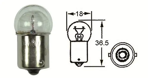 Four Hl1610 Indicator 6V Bulbs 1