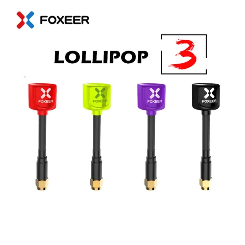 Foxeer Lollipop 3 Omni 5.8G 2.5Dbi Antenna Rhcp Mmcx Right Angle Straight Rhcp Ufl Super Mini For Fpv Racing Drone Racer 1