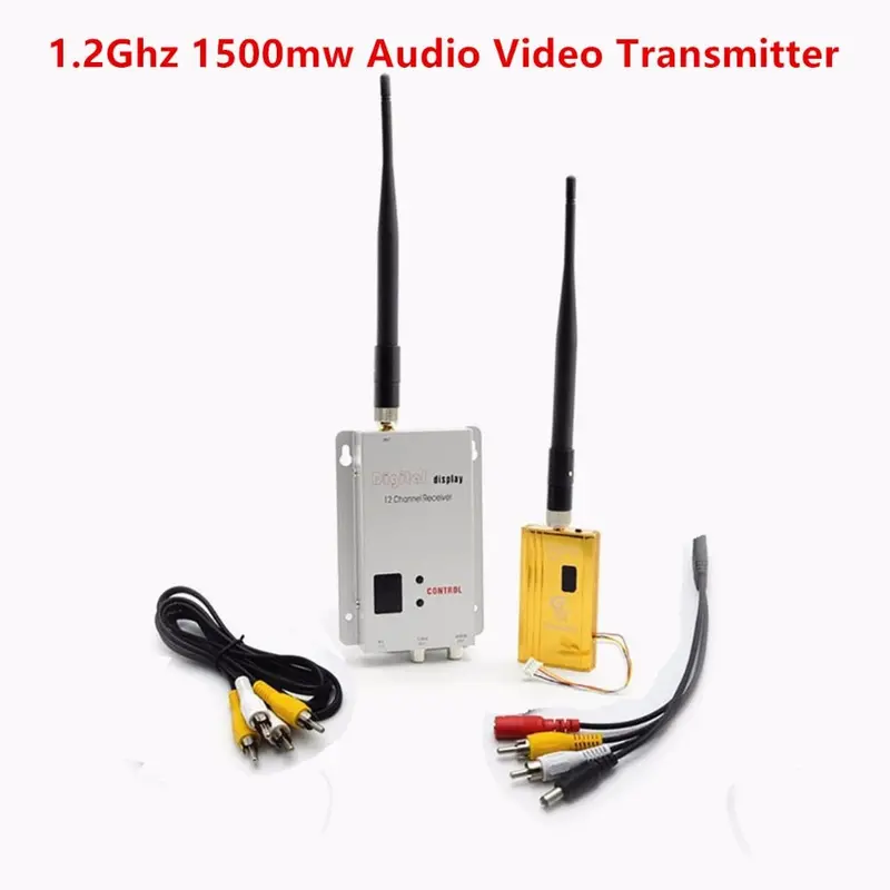 Fpv 1.2Ghz 1.2G 8Ch 1500Mw Wireless Av Sender Tv Audio Video Transmitter Receiver For Qav250 250 Fpv Quadcopter 1