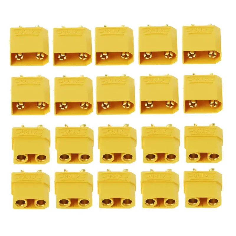 Free Shipping 10 Pairs Female Male Xt90 Banana Bullet Connector Plug For Rc Lipo Battery Gold Plated Banana Plug 1
