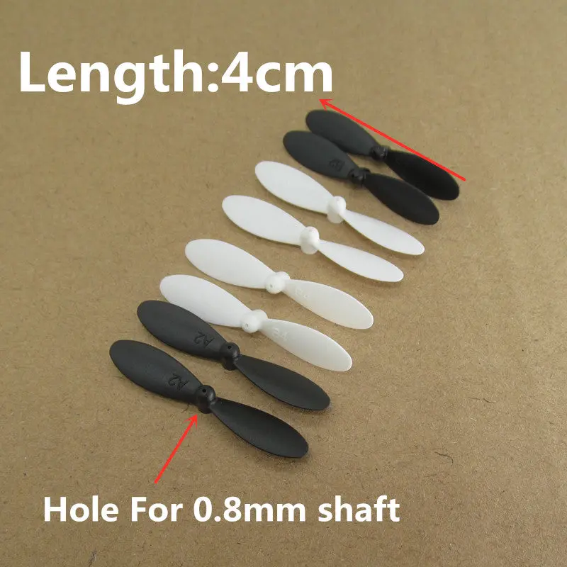 Free Shipping 4.0*0.8Cm 4Cm 40Mm Length 0.8Mm Hole Main Blades Props Propellers For R/C Spare Parts Helicopter Quadcopter Access 1