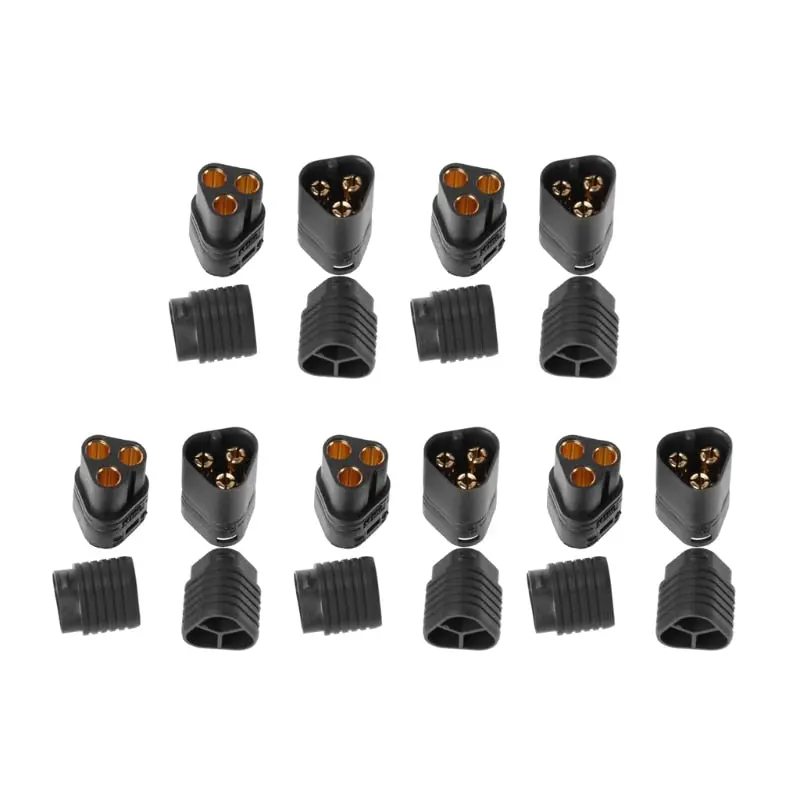 Free Shipping 5 Pairs Mt60 3.5Mm 3 Pole Bullet Connector Plug Male & Female For Rc Esc To Motor 1