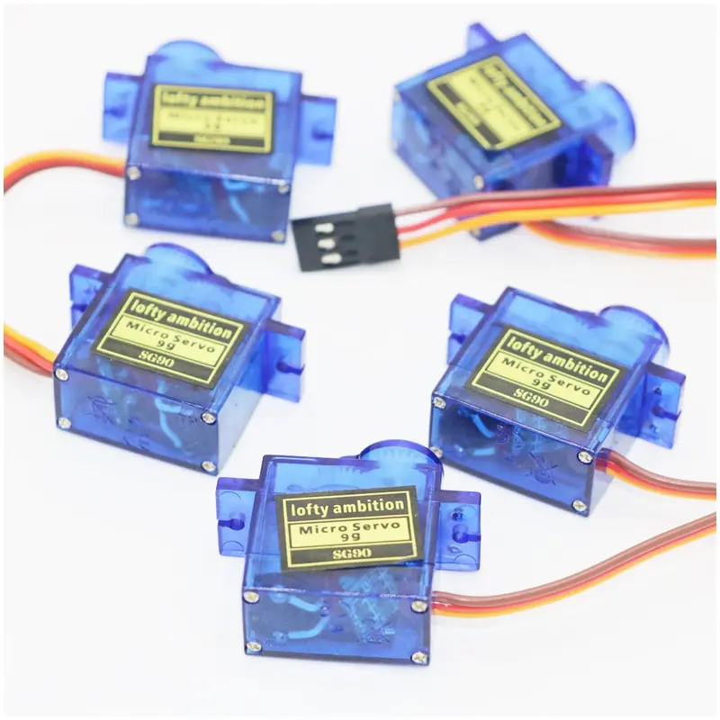 Free Shipping !! 5Pcs/Lot New 9G Micro / Mini Servos + Horns For Rc Helicoper Airplane Better Than Sg90 1