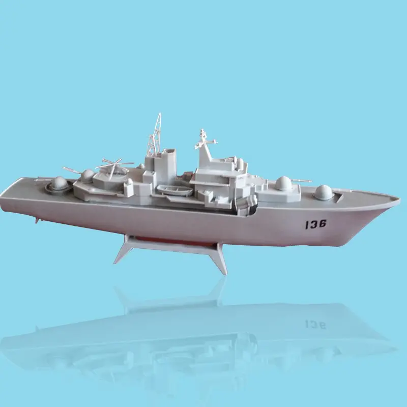 Free Shipping Hangzhou Guided Missile Destroyer Electric Powered Battle Ship Warship Model Diy Educational Toys Children Gifts 1