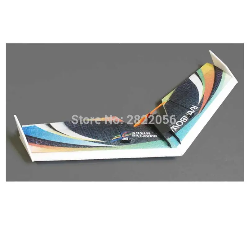 Free Shipping Rc Plane Epp Airplane Model Dw Hobby Rainbow Fly Wing 800Mm Wingspan Tail Push Version Rc Airplane Kit 1
