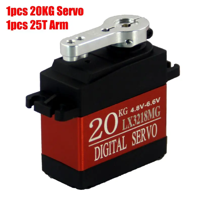 Free Shipping Waterproof Lx3218mg 20Kg Metal Gear Digital Rc Servo Baja Servo For Traxxas 1/8 1/10 Scale Rc Cars Trx4 Boat 1