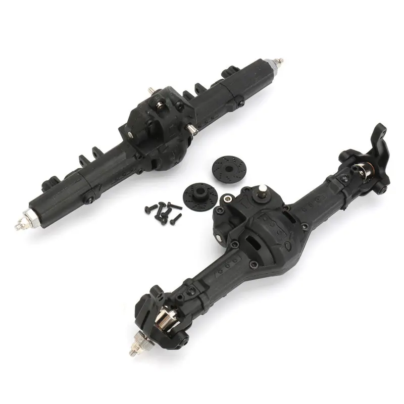 Front +Rear Black Gear Box Set For 1/10 Axle Hg P401/P402/P601 Crawler Rc Car Truck Parts 1