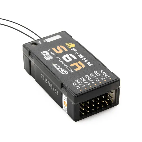 Frsky S6r 2.4G 6Ch Accst Receiver With 3-Axis Stabilization And Smart Port Telemetry For Rc Airplane 1
