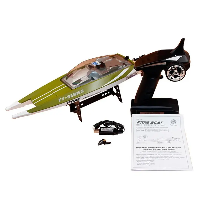 Ft016 2.4G 30Km/H Wireless High Speed Rc Racing Boat Toy For Kids Adults 1