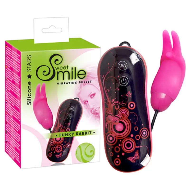 Funky Smile Pink Rabbit Bullet W Remote Control. 1