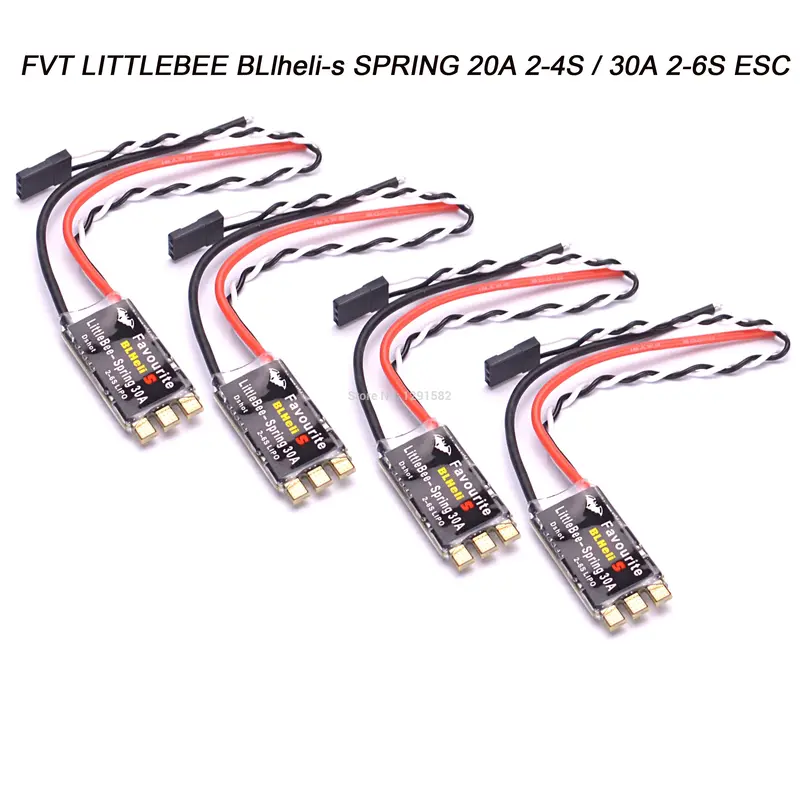 Fvt Littlebee Blheli-S Spring 20A Esc 2-4S / 30A Esc 2-6S Supports Mulitshot Dshot Oneshot42 Oneshot125 For Fpv Mini Multicopter 1