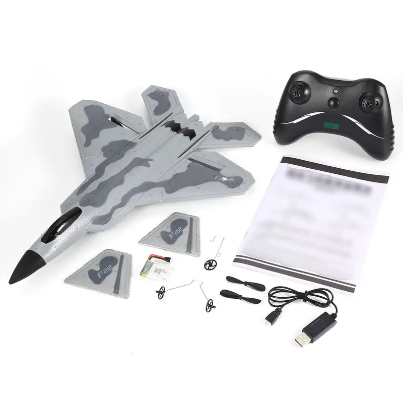 Fx-822 F22 2.4Ghz 290Mm Wingspan Epp Rc Fighter Done Battleplane Rtf Remote Controller Rc Quadcopter Aircraft Drone Model 1