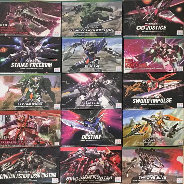 Gaogao Gundam Model Hg 1/144 Justice Freedom 00 Destiny Armor Unchained Mobile Suit Kids Toys With Holder 2
