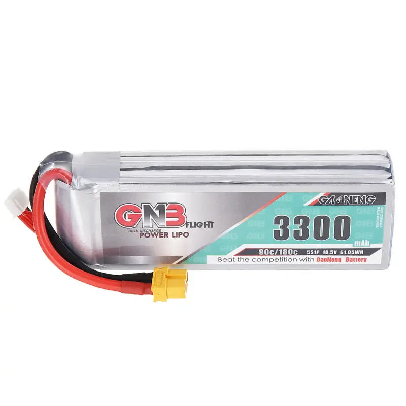 Gaoneneg Gnb 18.5V 3300Mah 90C 5S Lipo Battery Xt60 Plug For For Fixed Wing Vehicle Rc Model 1