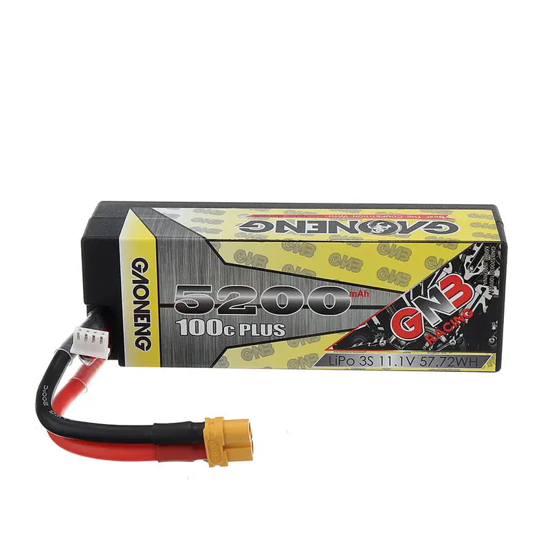 Gaoneng 11.1V 5200Mah 100C 3S Lipo Battery Xt60 Plug For Wltoys 1/8 Rc Car 1