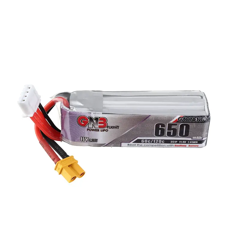 Gaoneng 11.4V 650Mah 60C 3S Hv 4.35V Lipo Battery Xt30 Plug For 4 Axis Uav Rc Quadcopter 1