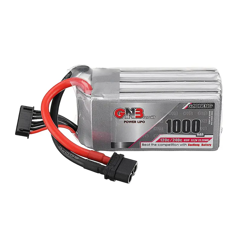 Gaoneng 22.2V 1000Mah 120C 6S Lipo Battery Xt60 Plug For Fpv Rc Drone 1