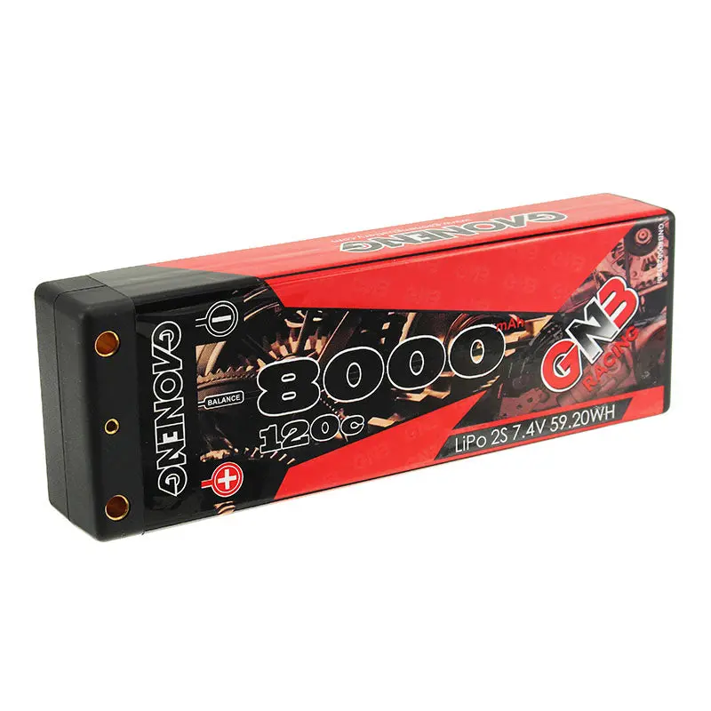 Gaoneng 7.4V 8000Mah 2S2p 120C 59.2Wh Lipo Battery For 1/10 Rc Car 1