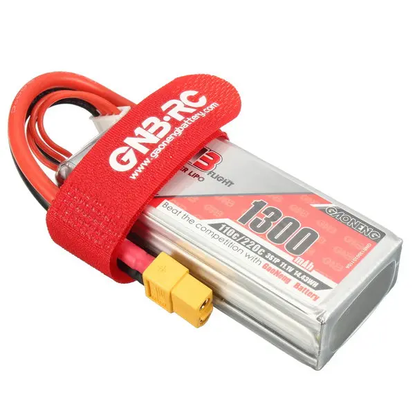 Gaoneng Gnb 11.1V 1300Mah 3S 110/220C Lipo Battery Xt60 Plug 1