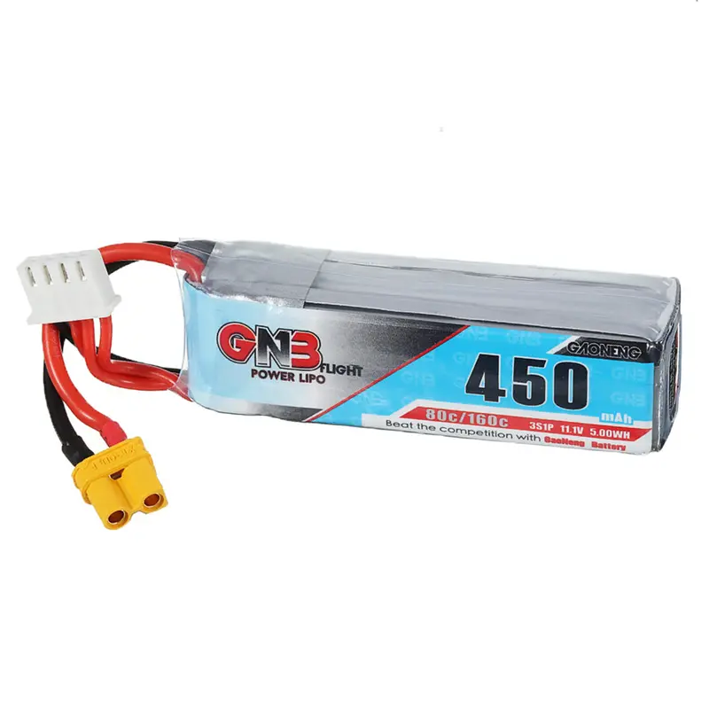 Gaoneng Gnb 11.1V 450Mah 80/160C 3S Lipo Battery Xt30 Plug For Fpv Racing Drone 1