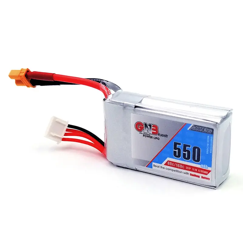 Gaoneng Gnb 11.1V 550Mah 80/160C 3S Lipo Battery Xt30 Plug For Eachine Lizard95 Fpv Racer 1