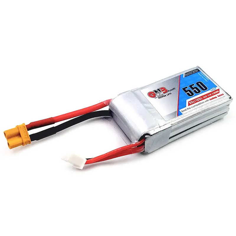 Gaoneng Gnb 11.1V 550Mah 80/160C 3S Lipo Battery Xt30 Plug For Eachine Lizard95 Fpv Racer 2