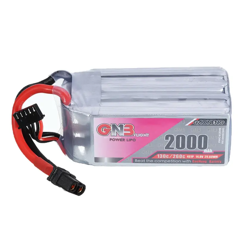 Gaoneng Gnb 14.8V 2000Mah 130C 4S Lipo Battery Xt60 Plug For Rc Fpv Raing Drone 1