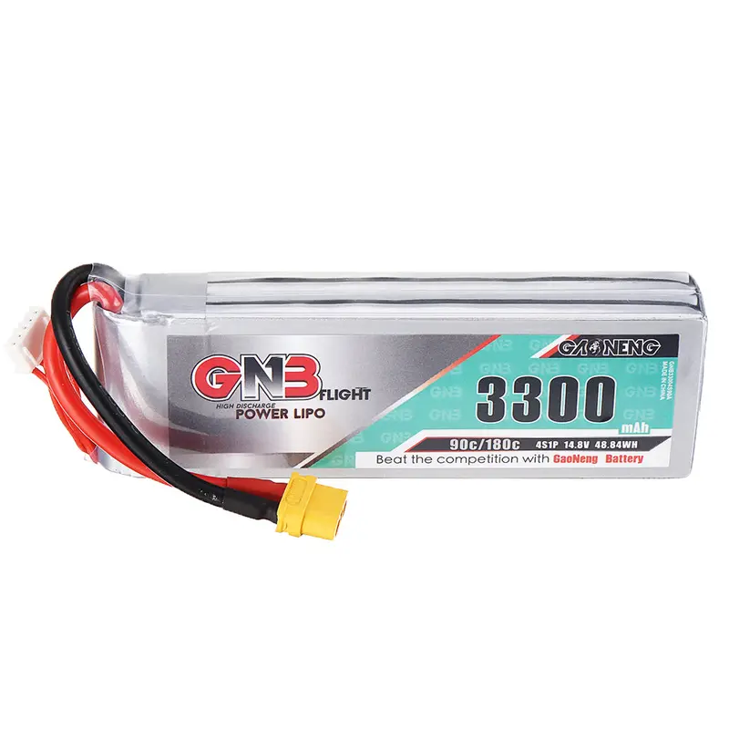 Gaoneng Gnb 14.8V 3300Mah 90C 4S Lipo Battery Xt60 Plug For For Fixed Wing Vehicle Rc Model 1