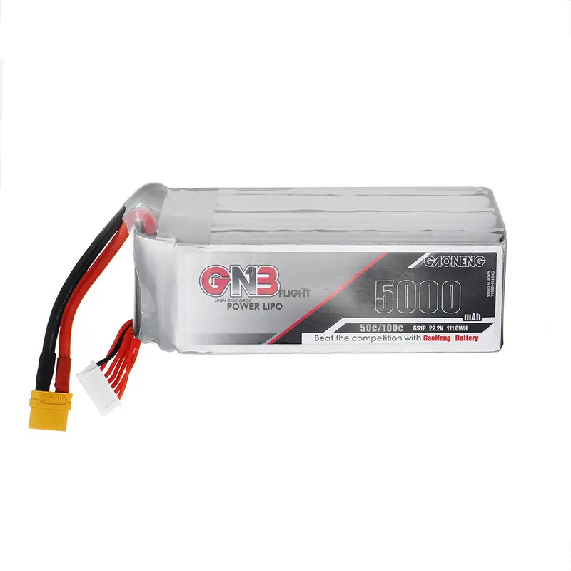 Gaoneng Gnb 22.2V 5000Mah 50C 6S Lipo Battery Xt60 Plug For Rc Car Airplane 1