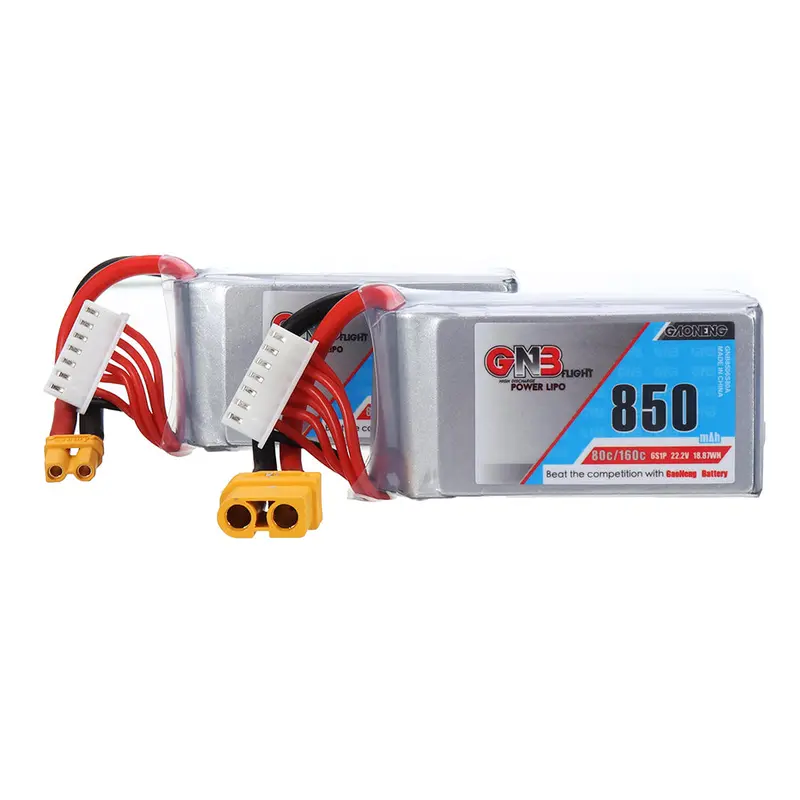 Gaoneng Gnb 22.2V 850Mah 80C 6S Lipo Battery Xt30/Xt60 Plug For Rc Drone 1