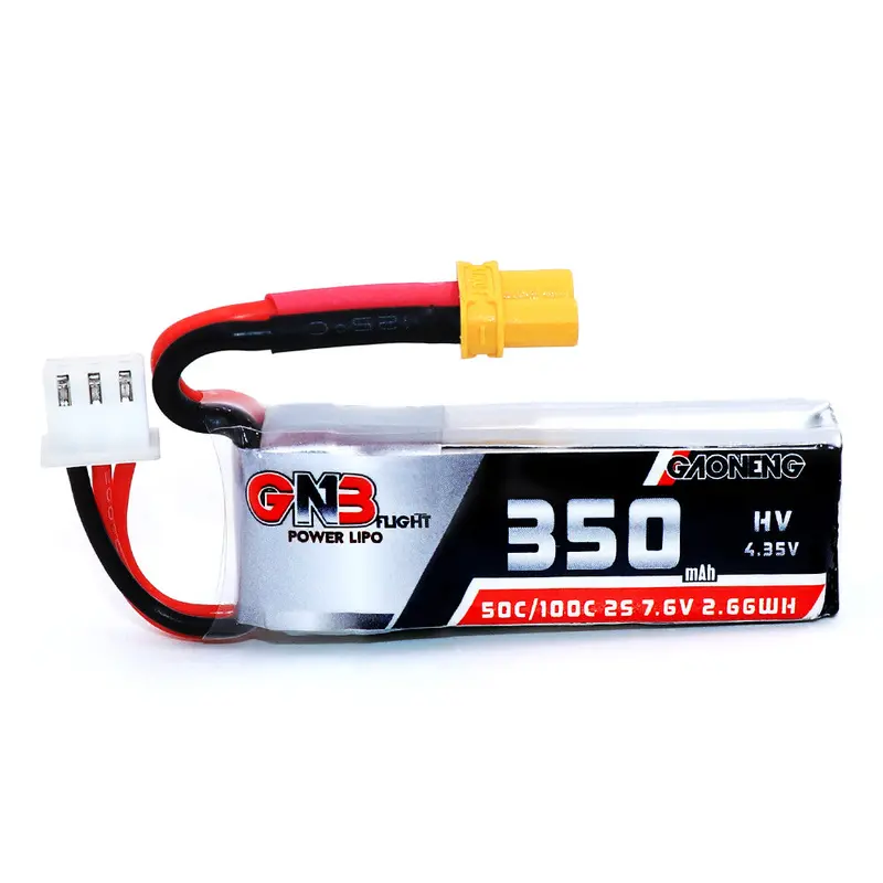 Gaoneng Gnb 2S 7.6V 350Mah Hv 4.35V 50C/100C Lipo Battery Xt30 Plug For Beta75x Rc Drone Fpv Racing 1