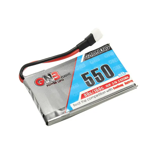 Gaoneng Gnb 3.7V 550Mah 1S 80/160C Lipo Battery White Plug 1