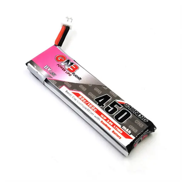 Gaoneng Gnb 4.35V 450Mah 1S 80C Hv Battery Ph2.0 Plug White Plug For E010 M80s Tiny7 Rc Model 1