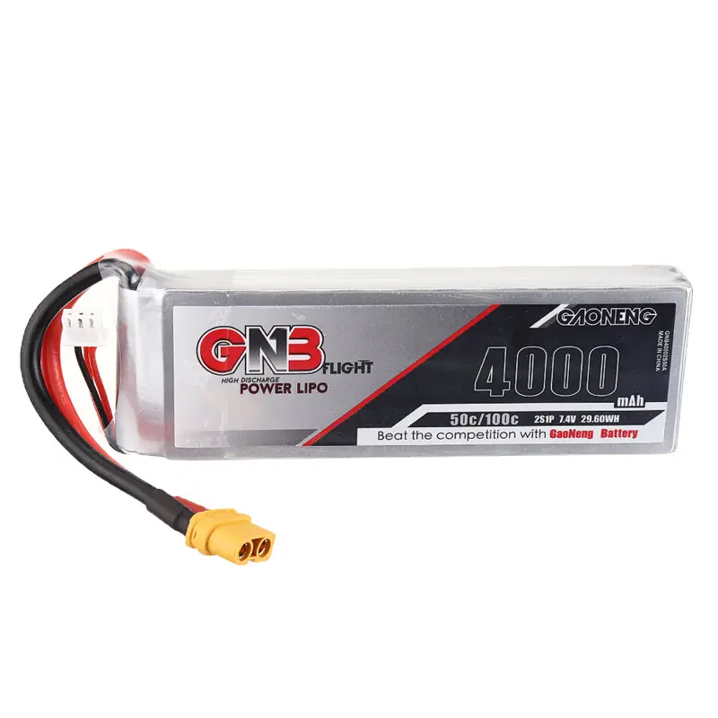 Gaoneng Gnb 7.4V 4000Mah 50C 2S Lipo Battery Xt60 Plug For Rc Racing Drone Rc Car 1