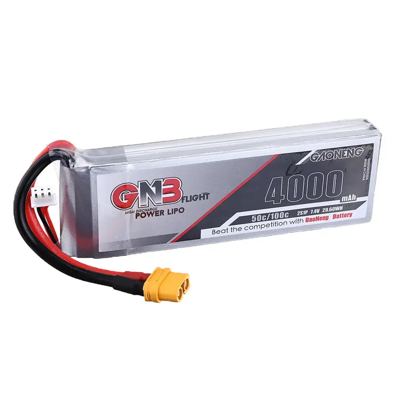 Gaoneng Gnb 7.4V 4000Mah 50C 2S Lipo Battery Xt60 Plug For Rc Racing Drone Rc Car 2