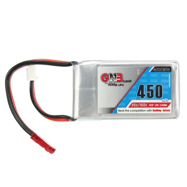 Gaoneng Gnb 7.4V 450Mah 2S 80/160C Lipo Battery Jst Plug For Eachine Aurora 90 100 Fpv Racer 1