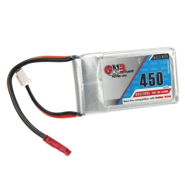 Gaoneng Gnb 7.4V 450Mah 2S 80/160C Lipo Battery Jst Plug For Eachine Aurora 90 100 Fpv Racer 2