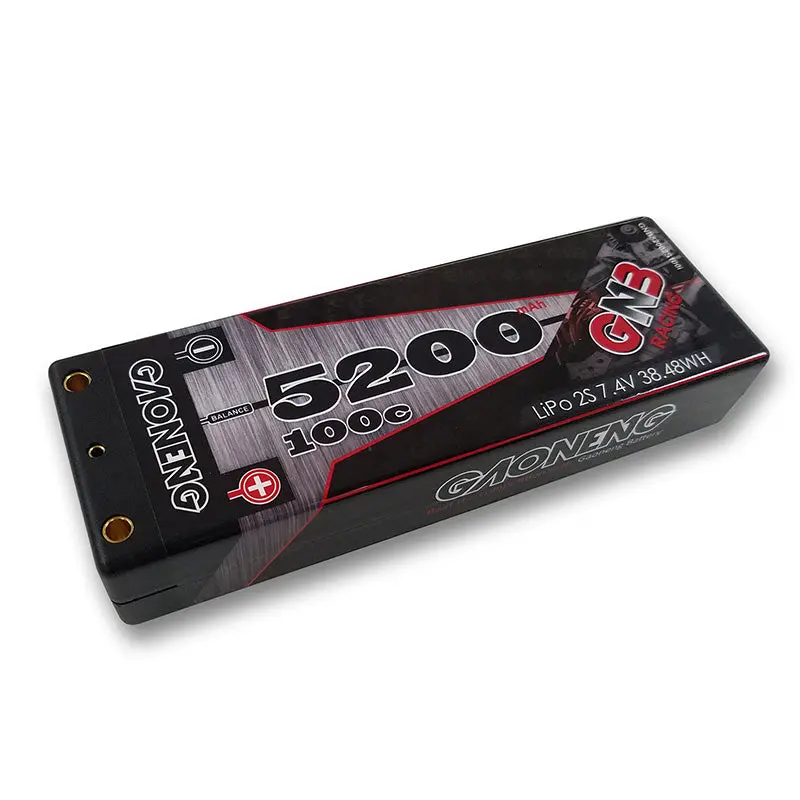 Gaoneng Gnb 7.4V 5200Mah 100C 2S 1:12 38.48Wh Lipo Battery T Plug For Rc Car 1