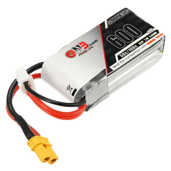 Gaoneng Gnb 7.4V 600Mah 2S 50C Lipo Battery Xt30 Plug For Rc Drone Fpv Racing 1