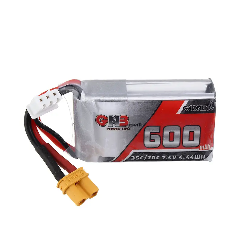 Gaoneng Gnb 7.4V 600Mah 35C 2S Lipo Battery Xt30 Plug For Xk K130 Helicopter 1