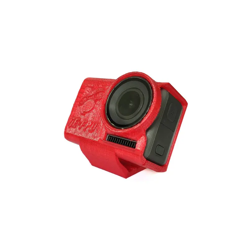 Ge Fpv 3D-Printed Tpu Inclined Camera Mount 30 Degree Protective Case Holder Black/Red For Osmo Action Camera Accessories Fpv Racing Rc Drone 1