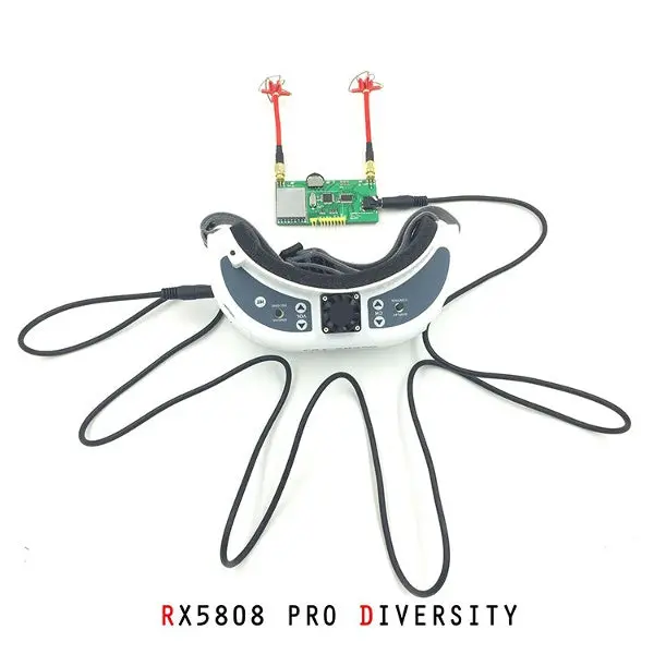 Ge-Fpv Rx5808 Pro 5.8G 40Ch True-D Diversity Fpv Receiver Onboard Oled Osd Display Module For Fpv Goggles Fatshark Monitor Rc Drone (Sma Female) 1