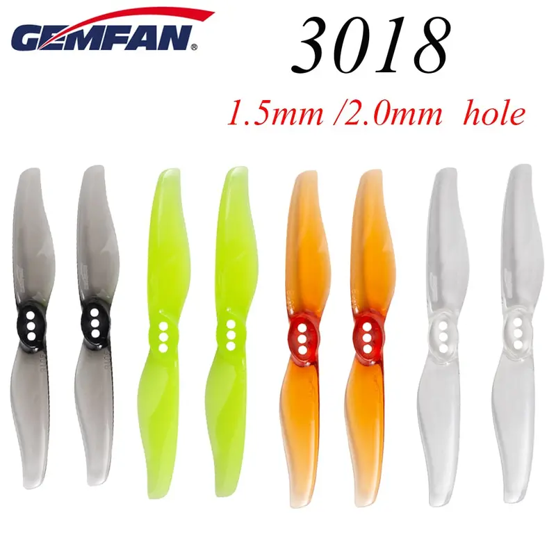 Gemfan Hurricane 3018 3X1.8 3 Inch 2-Blade Propeller 1.5Mm /2.0Mm Hole T Mount For Rc Drone Fpv Racing Toothpick Frame 1