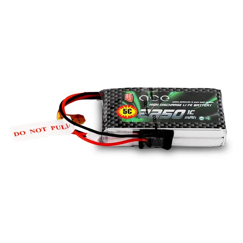 Gens Ace 2250Mah 6.6V 2S 2S1p Life Battery Pack With Bbl1 Futaba 3P Plug For 14Sg 4Pls T8j Remote Control 1