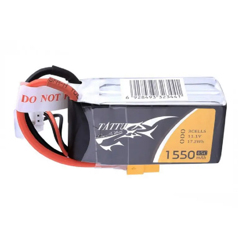 Gens Tattu 11.1V 1550Mah 45C 3S1p Lipo Battery With Xt60 Plug For Rc Fpv 1