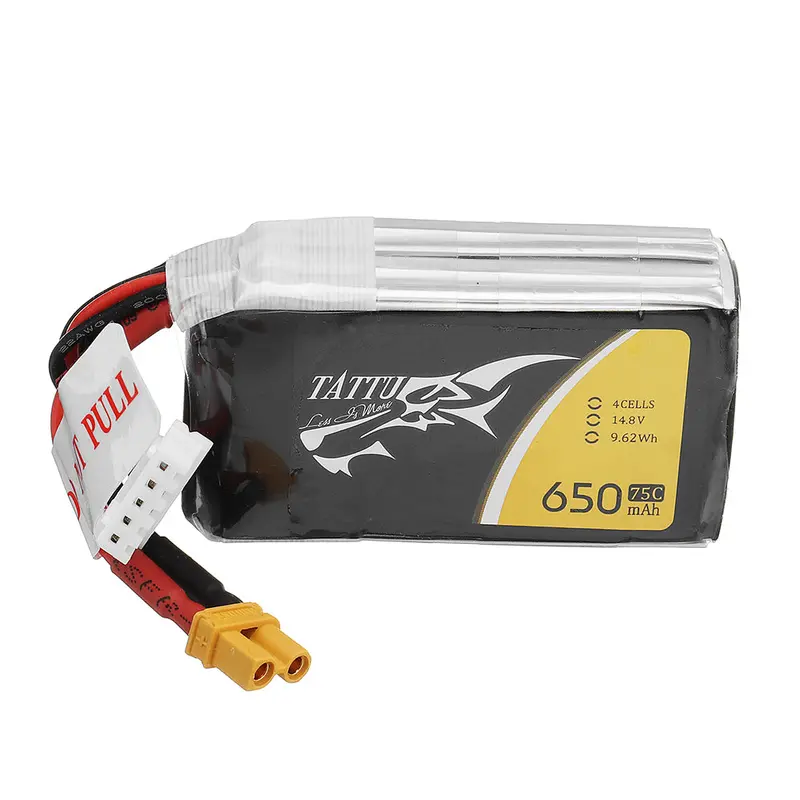 Gens Tattu 14.8V 650Mah 75C 4S1p Lipo Battery With Xt30 Plug For Rc Fpv Quadcopter 1