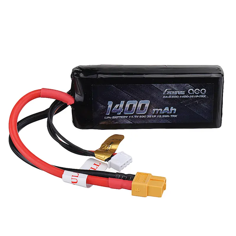 Gensace Ace 1400Mah 50C 11.1V 3S1p Lipo Battery T/Xt60 Plug For All Trx4 1/16 Vxl Models 1